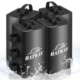 Hatway folded-water weights stored compactly for off-season use.