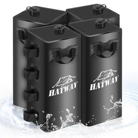 Hatway four-pack weights provide stable shelter on windy days.
