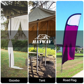 Hatway water-resistant material resists fading and tearing over time.