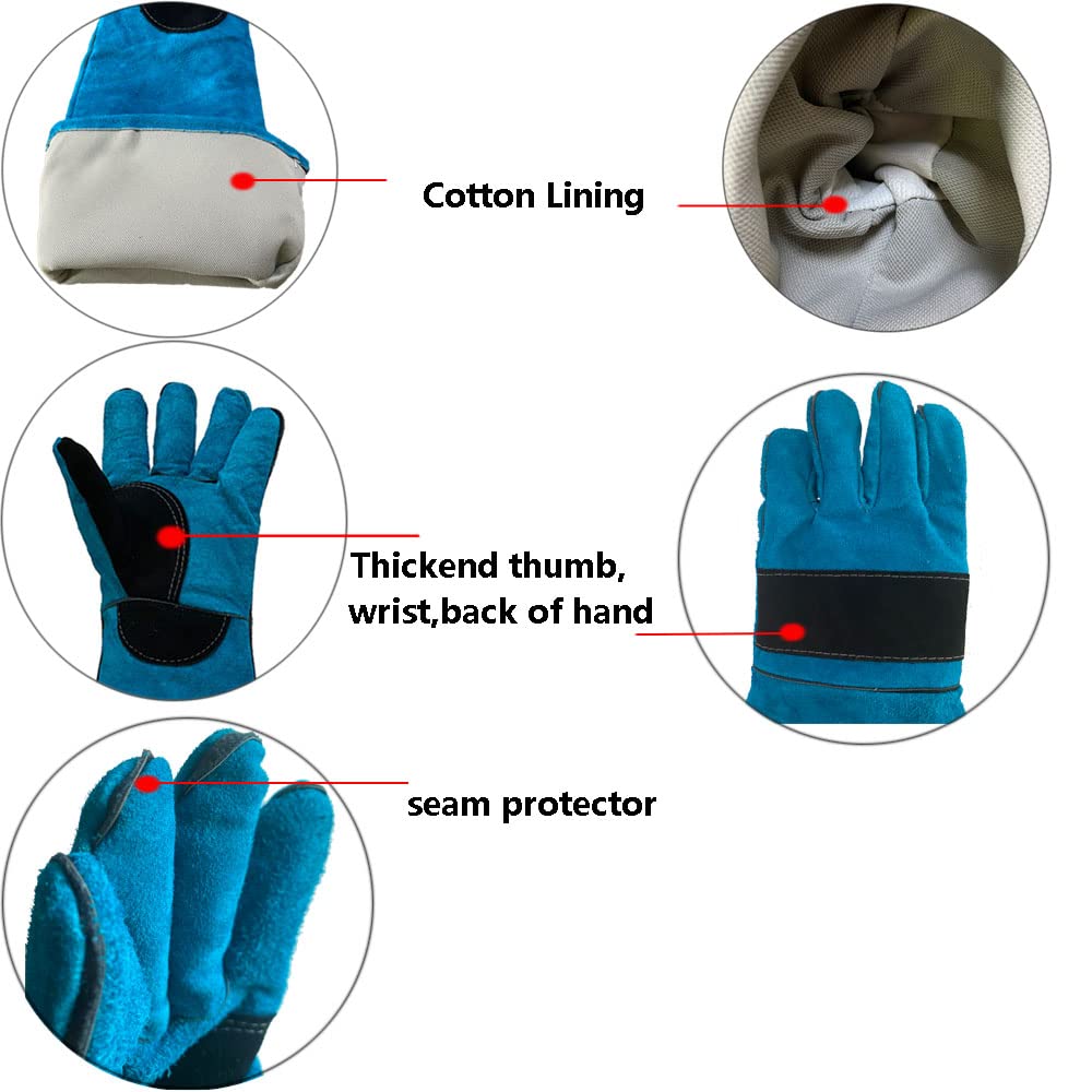 Thick cowhide leather with Kevlar stitching for durability