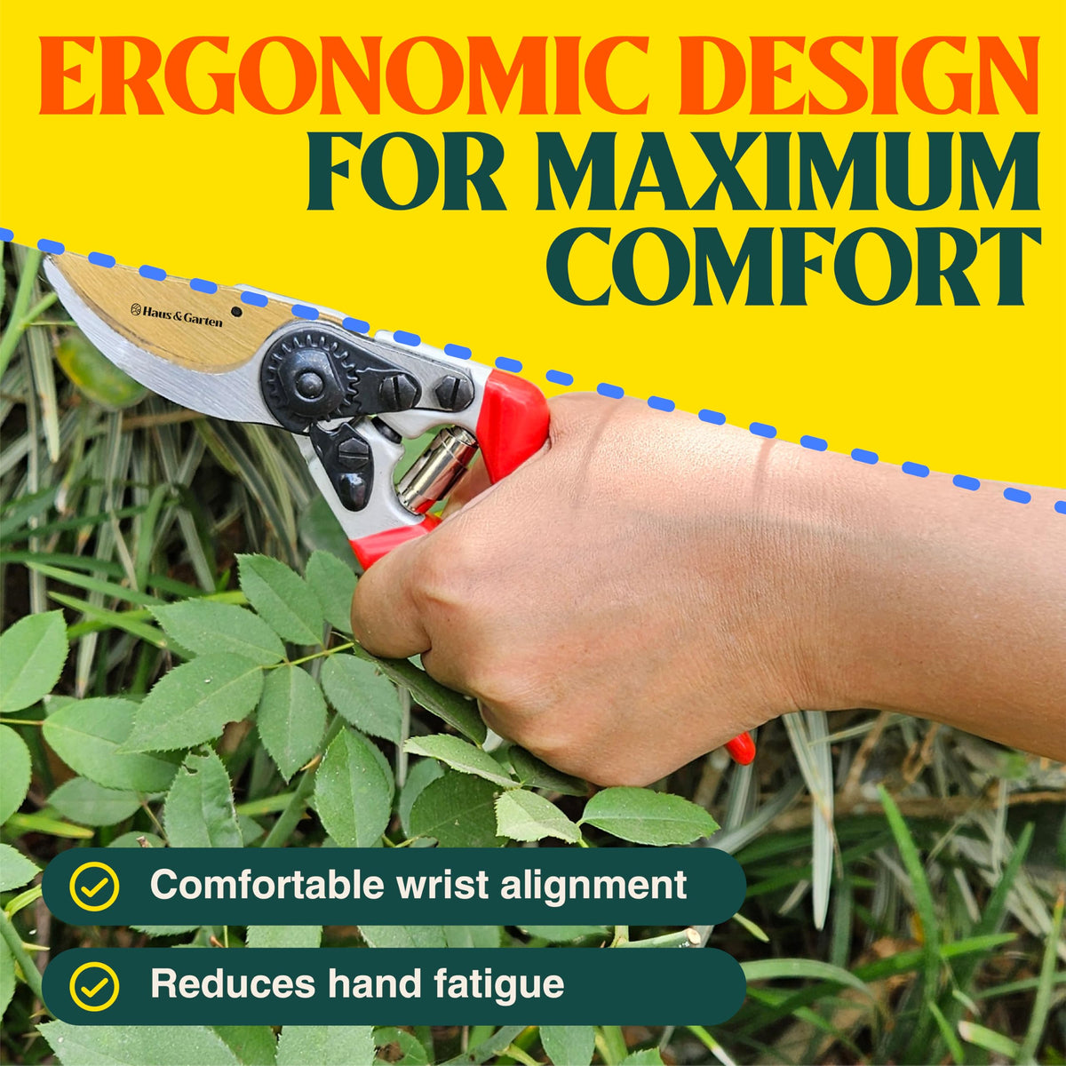 Haus & Garten EnduroPRO ergonomic handle for comfortable grip.