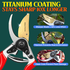 Haus & Garten EnduroPRO titanium coating reduces friction and rust.