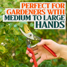 Haus & Garten ForgedPRO self-cleaning sap groove reduces sticking during use.