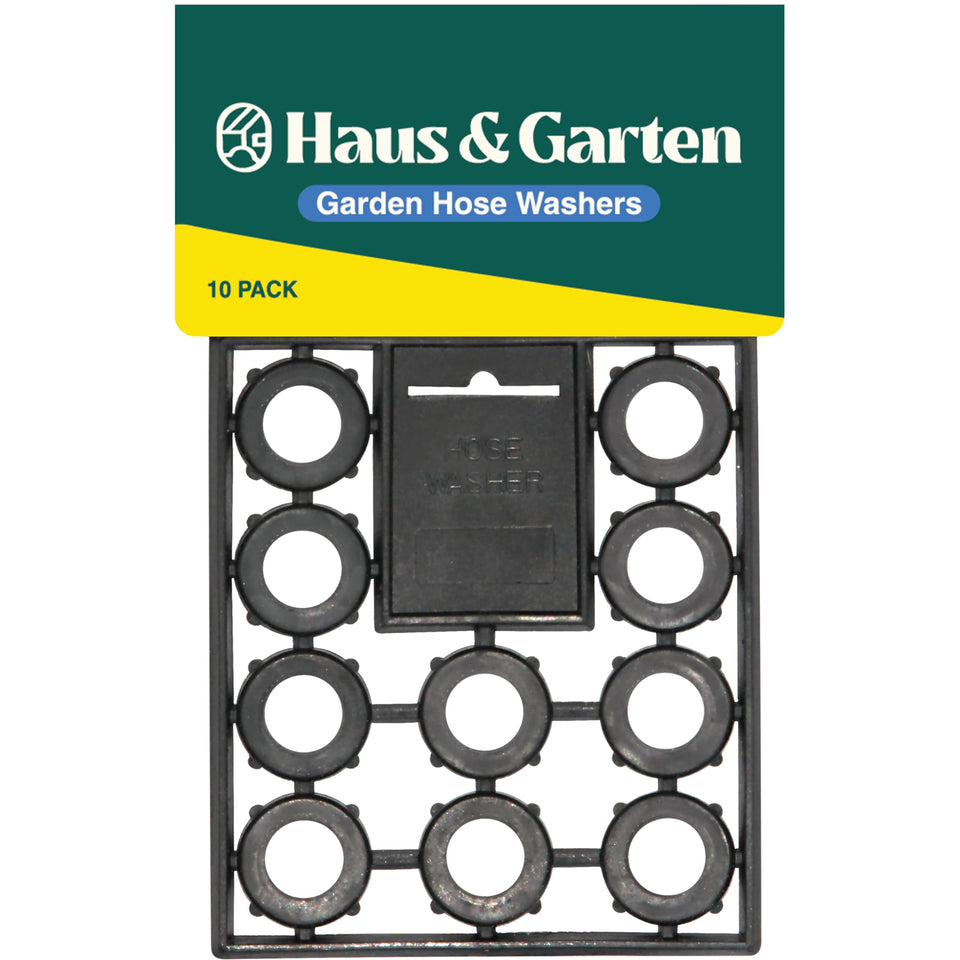 Haus & Garten washers with anti-leak locking tabs for a secure hose connection
