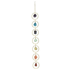 HausArtX Healing Crystal Wind Chime with Amethyst for calming home ambiance.