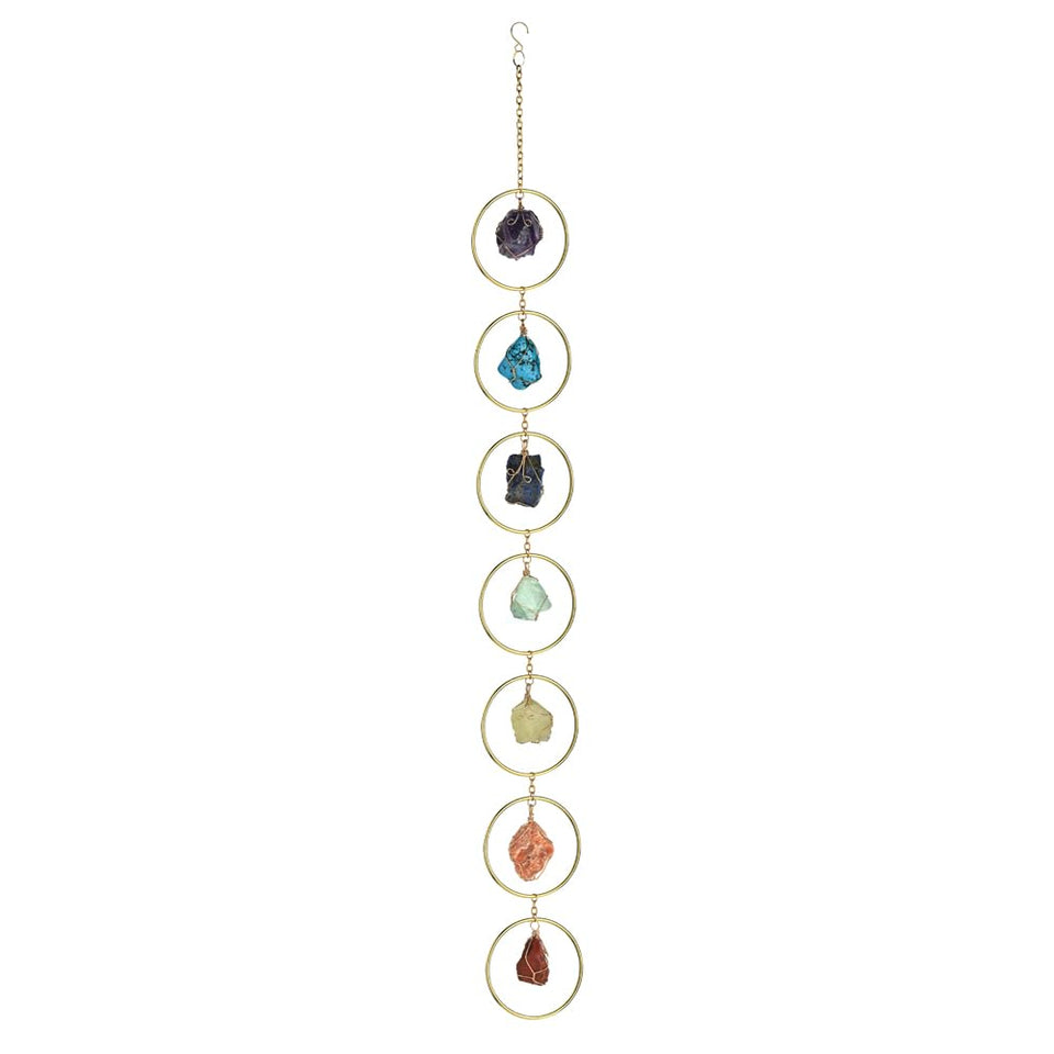 HausArtX Healing Crystal Wind Chime with Amethyst for calming home ambiance.
