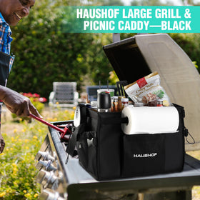 HAUSHOF grill caddy back handle adds portable carrying option