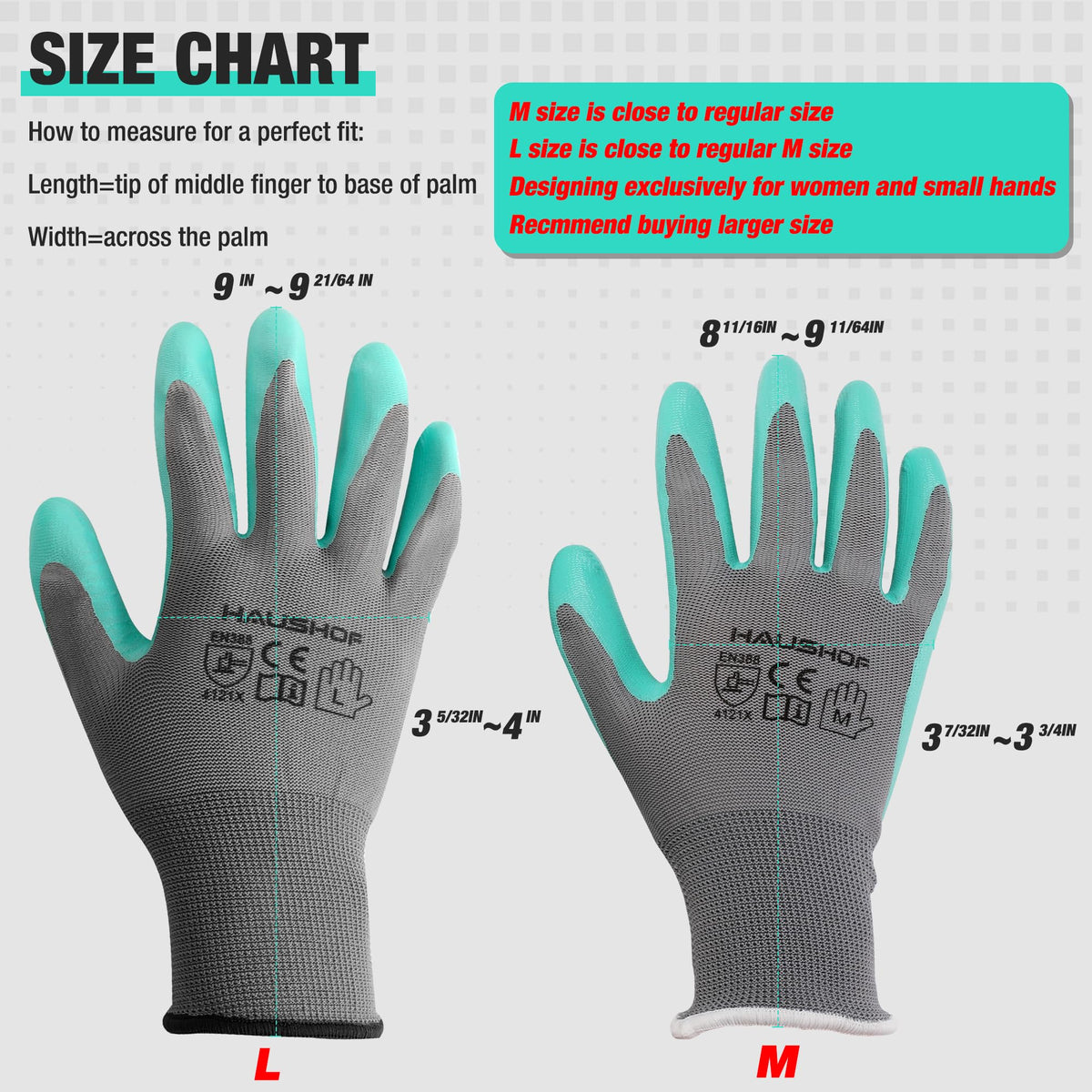 HAUSHOF glove demonstrates durable, tear- and puncture-resistant coating.