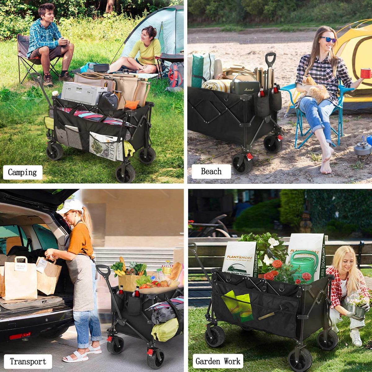 HAUSPROFI ideal for groceries, garden tools, beach days, and camping