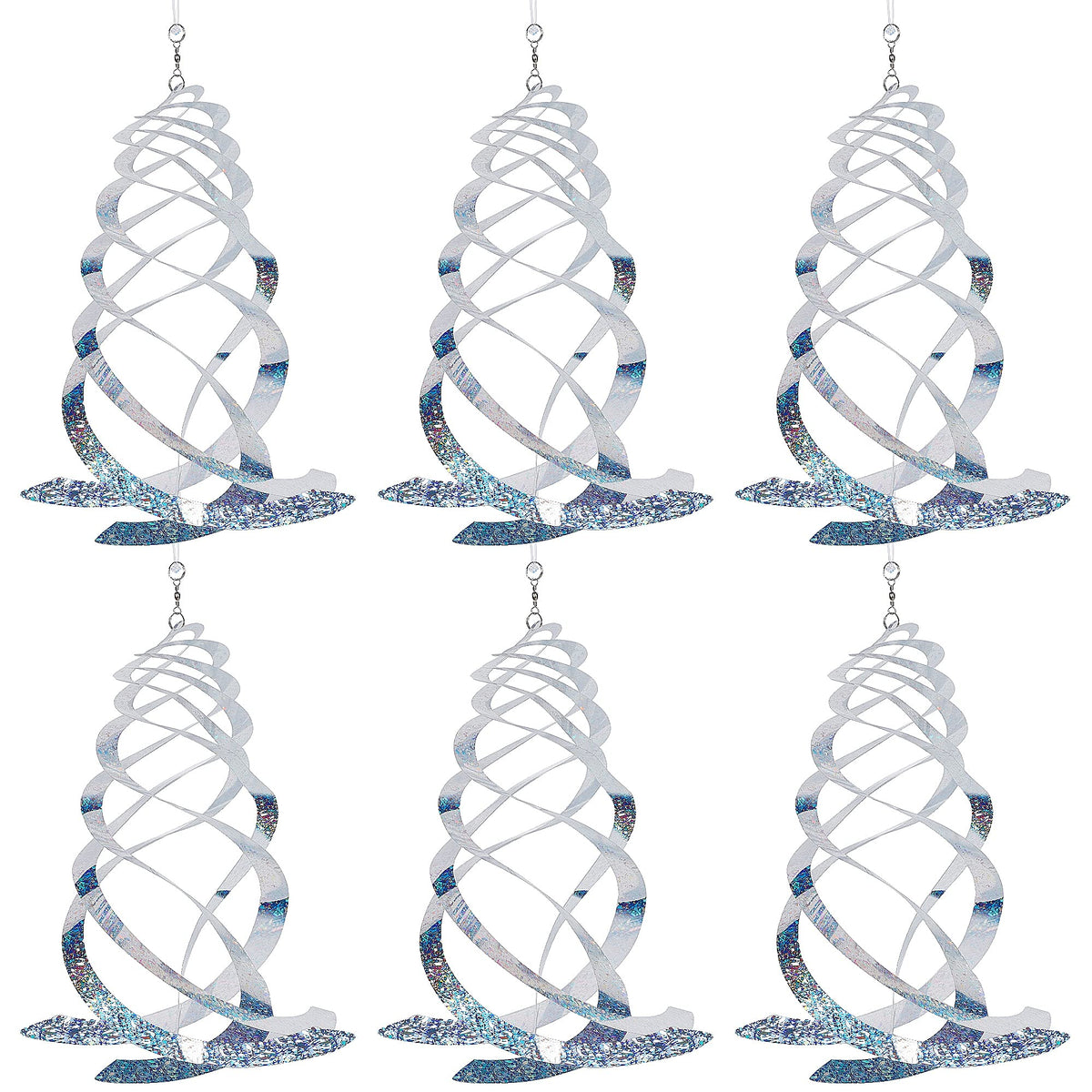 Hausse spiral reflector spinner deters birds with reflective motion in the garden.