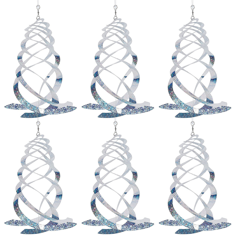 Hausse spiral reflector spinner deters birds with reflective motion in the garden.