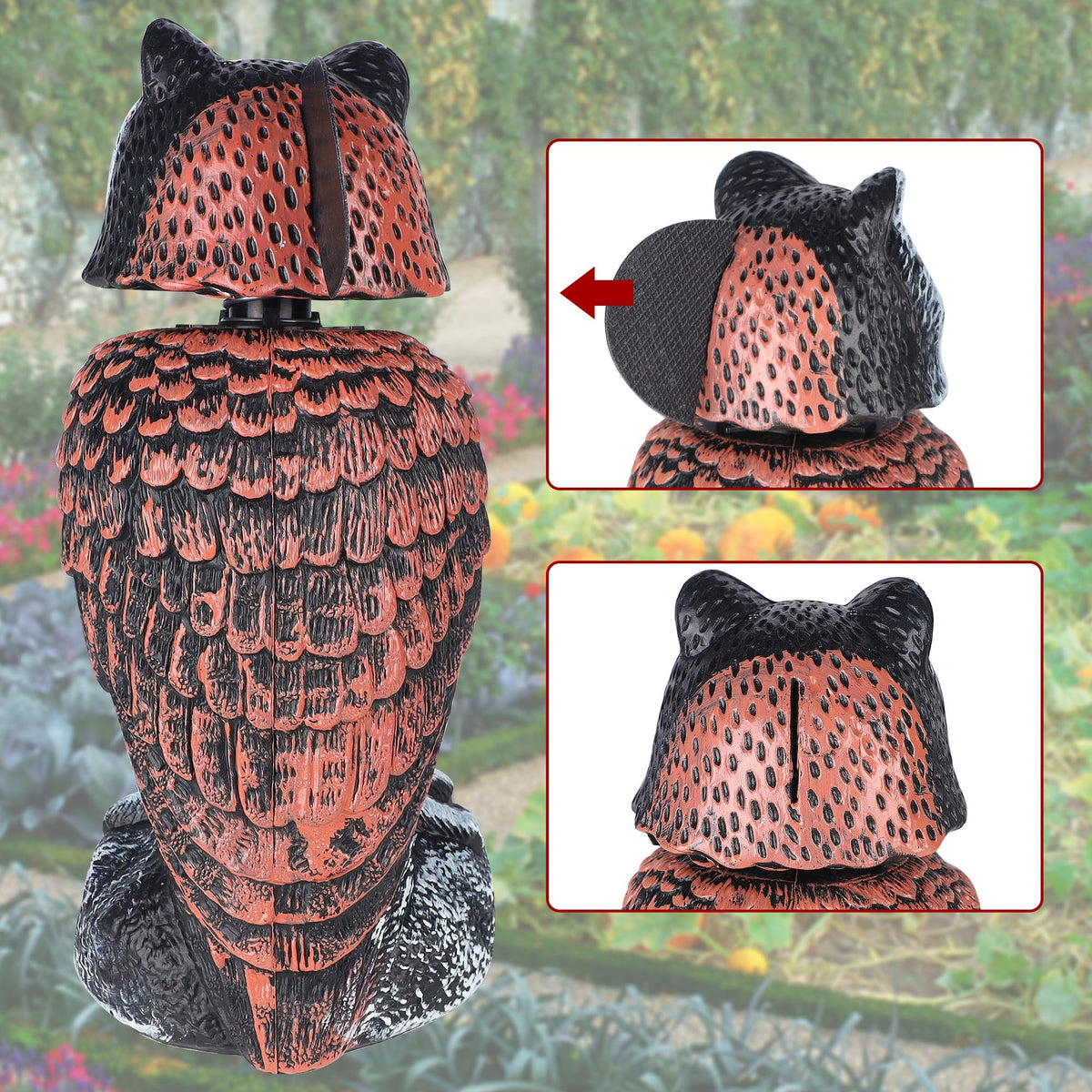 Hausse detailed feather owl sculpture adds lifelike presence