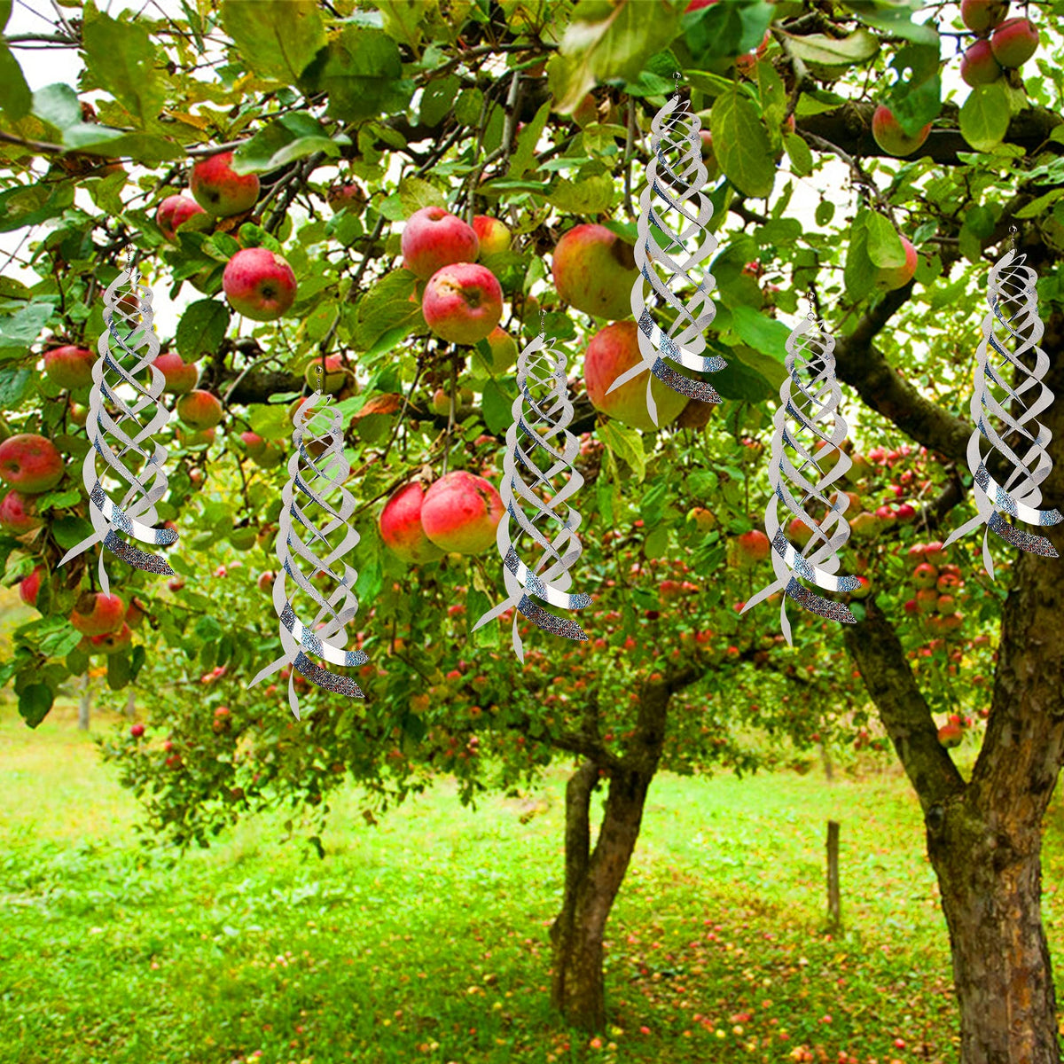 Hausse garden and orchard use deters birds while adding decorative appeal.
