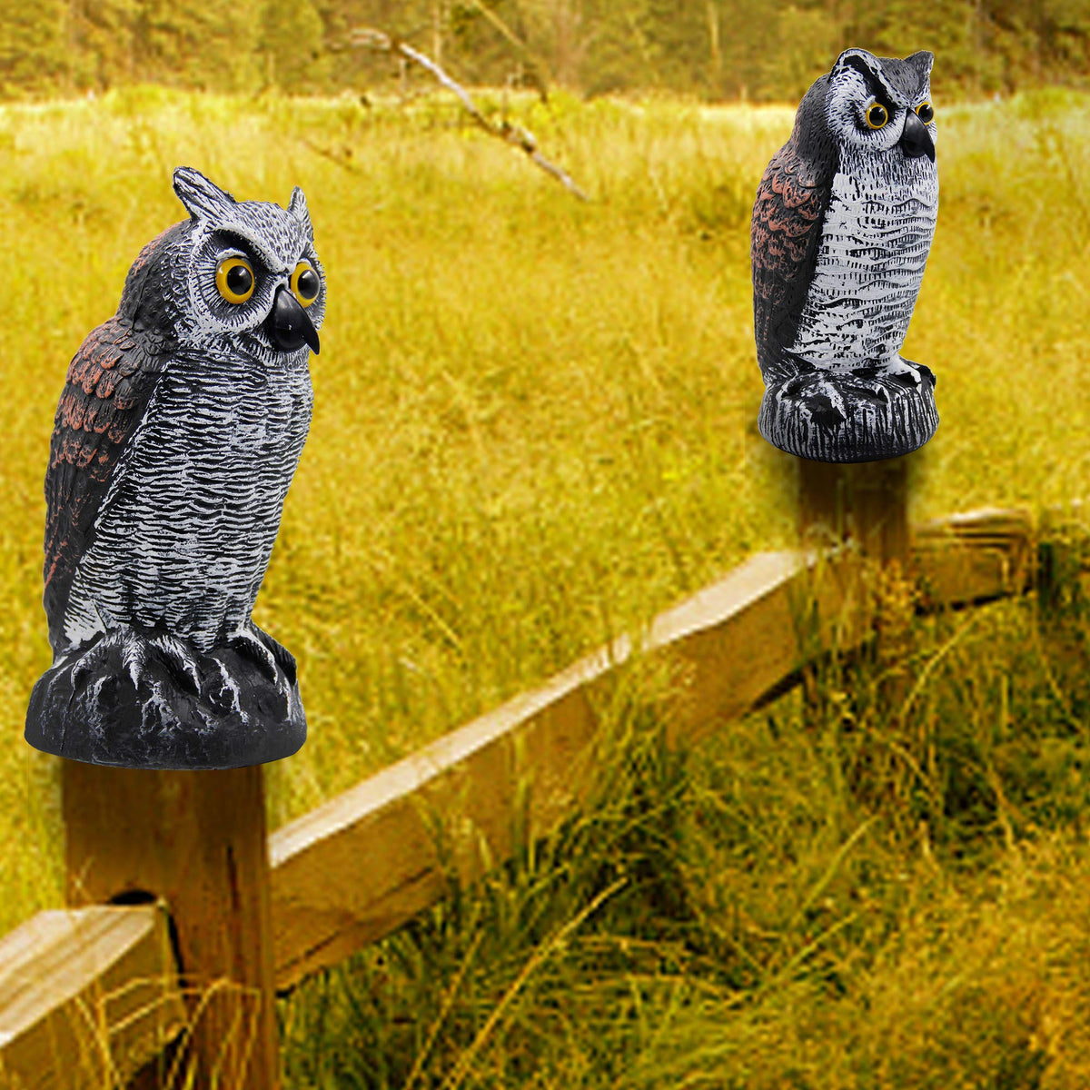 Hausse decoy features a weighted base for stable outdoor placement.