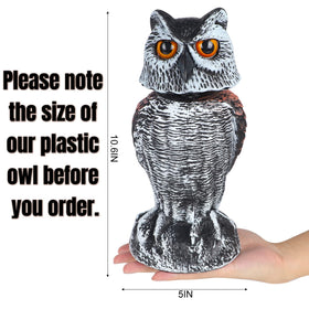 Hausse horned owl garden decor deters pests while adding charm