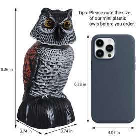 Hausse mini owl detailed feathers and vivid eyes for lifelike look