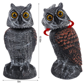 Hausse molded plastic owl decoy with lifelike detailing.