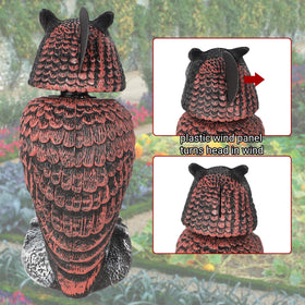 Hausse owl on stick placement for elevated deterrence.