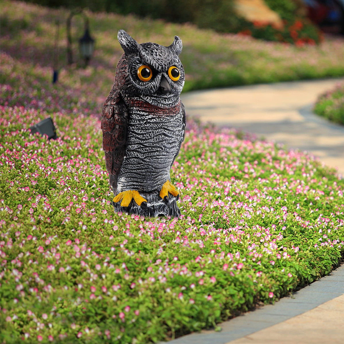 Hausse owl scarecrow deluxe for garden and orchard protection