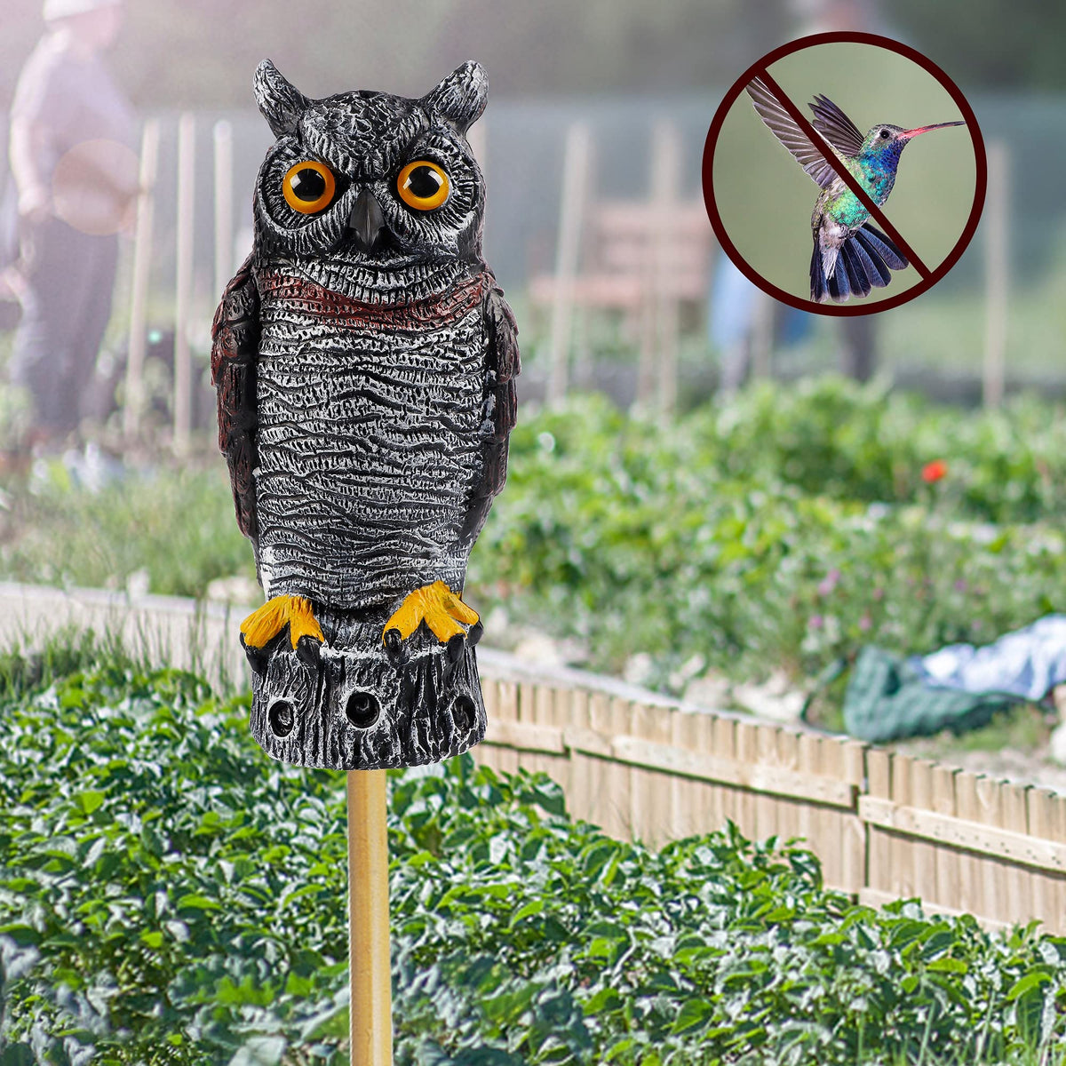 Hausse plastic horned owl deterrent for outdoor spaces