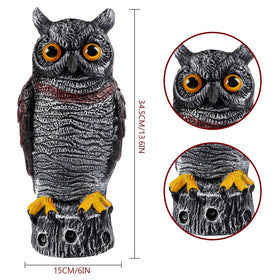 Hausse realistic owl statue serving as a humane deterrent
