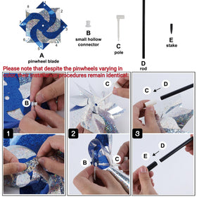 Hausse reflective pinwheels catch light from multiple angles for attention.