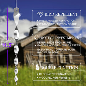 Hausse silver plastic bird deterrent reflectors are safe for wildlife.