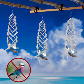 Hausse 15.8-inch reflector spinner works in orchards and yards, attracting birds' attention.