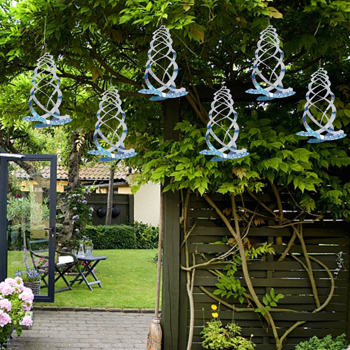 Hausse wind-powered deterrent helps keep birds away near windows.