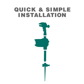 HAVAHART Critter Ridder compact green unit blends with landscape.