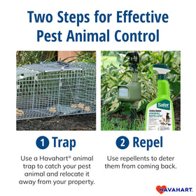HAVAHART durable trap frame stands up to field use.