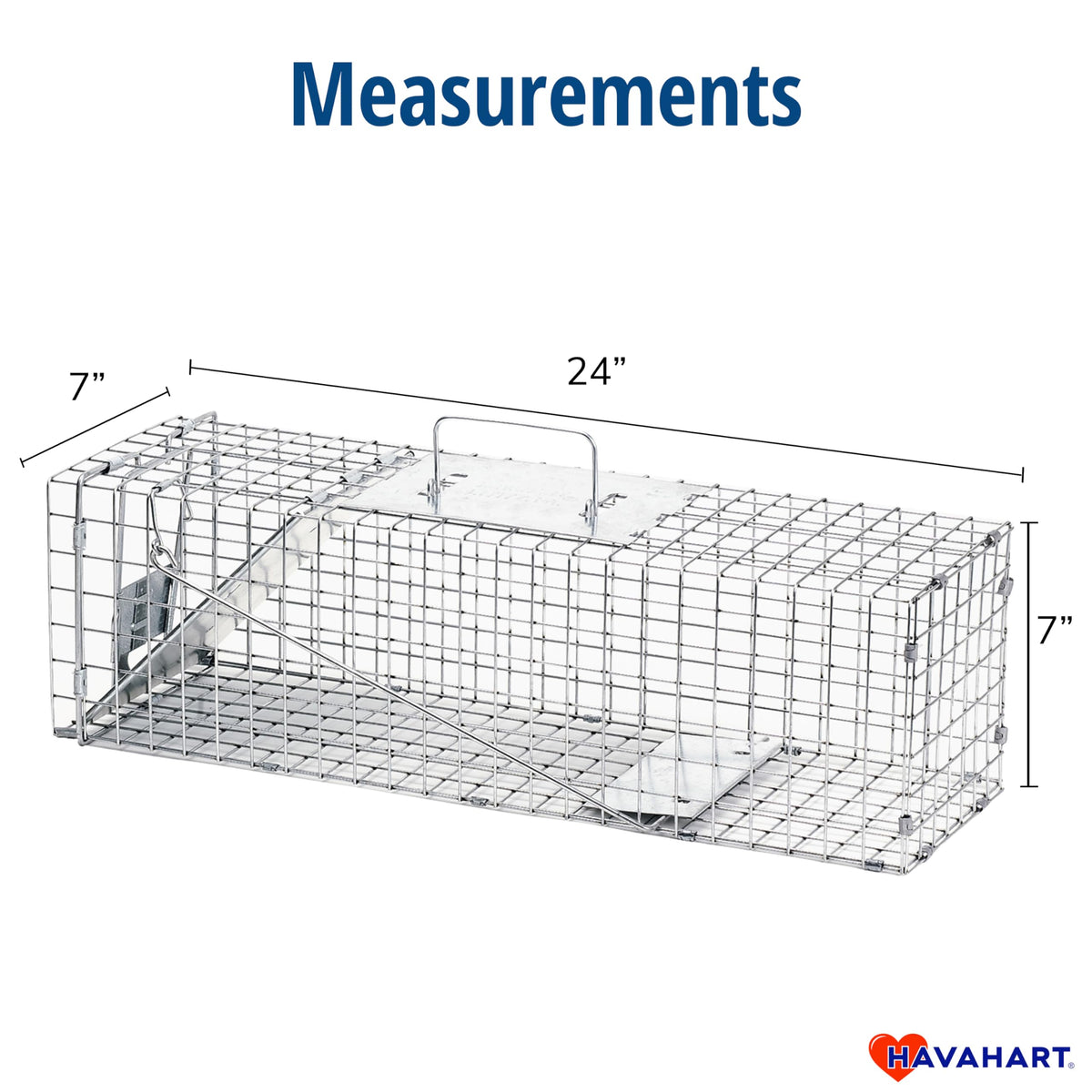 HAVAHART galvanized steel body resists rust for long-term use.