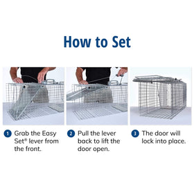 One-door design of HAVAHART trap encourages full entry and reduces escapes.