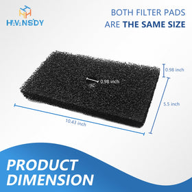 HAVANSIDY center-hole filter pads install easily with pre-cut center opening