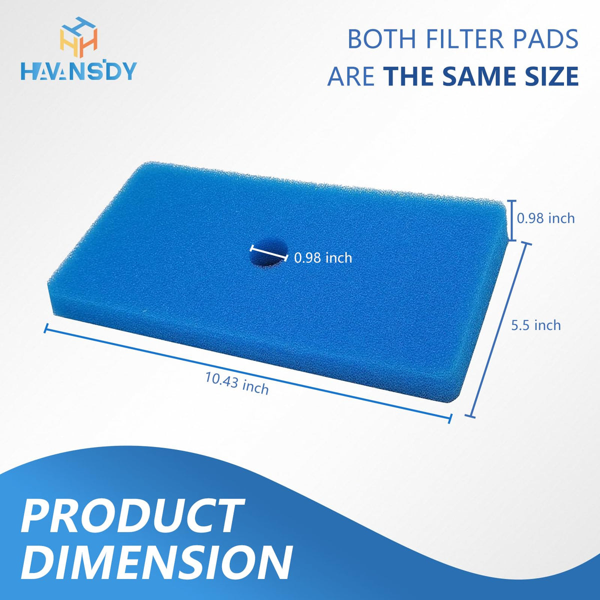 HAVANSIDY pond filter pad fine set captures fine particles for better clarity