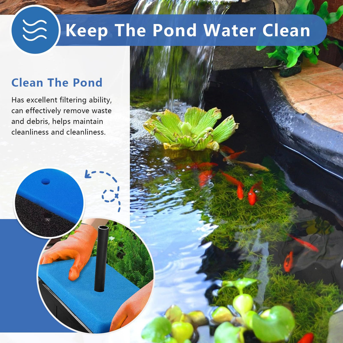 HAVANSIDY pond pad set suited for small outdoor ponds and shrimp habitats