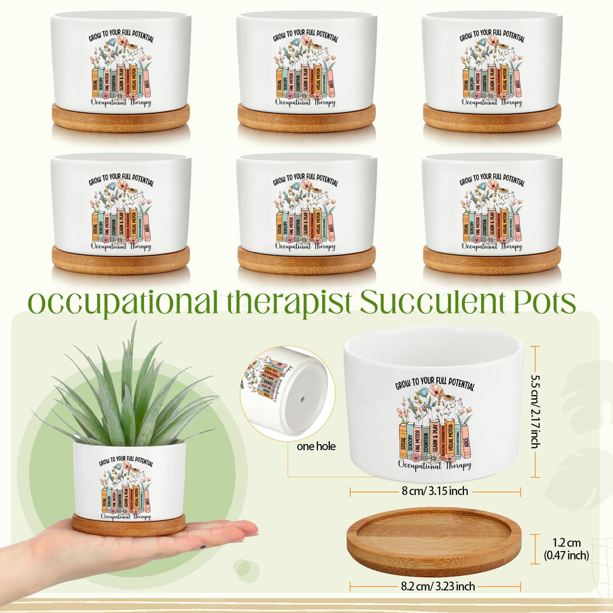 Havawish bamboo trays with pots provide stable surface protection
