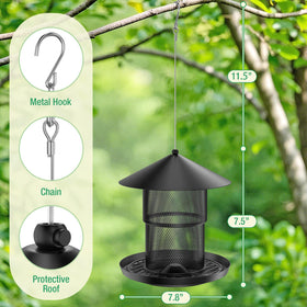HAVENATURE Bird Feeder with squirrel-proof mesh keeps larger intruders away.