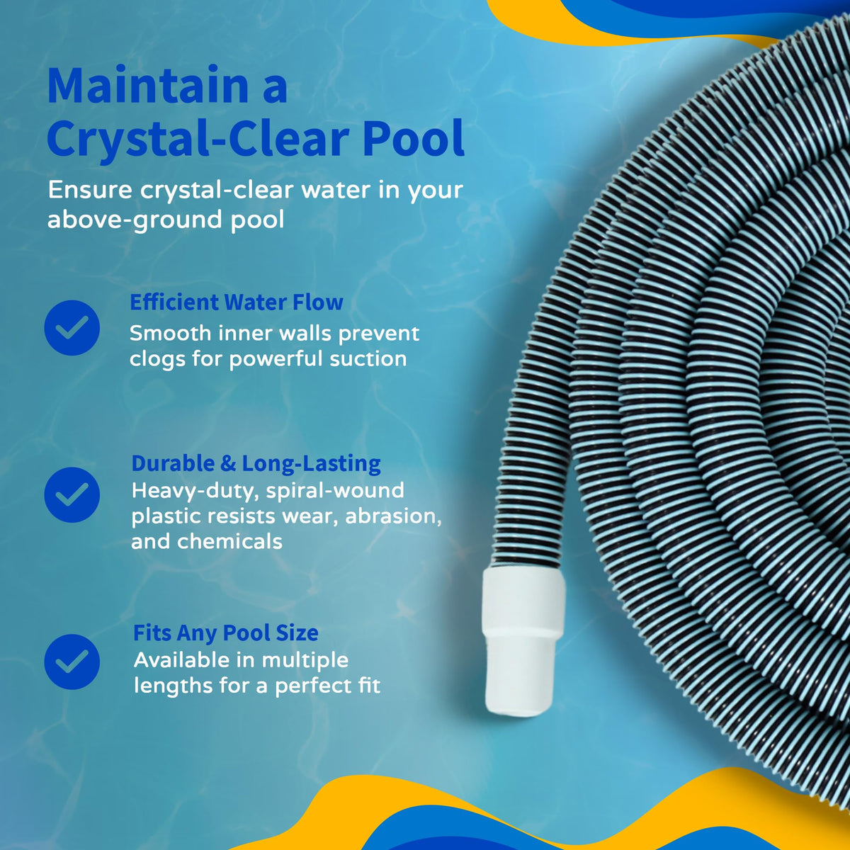 Haviland maximum-flow hose enables efficient debris pickup.