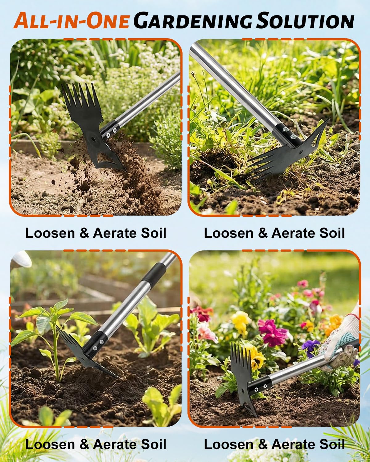 HAWAJOK soil loosening and digging with the hoe edge.
