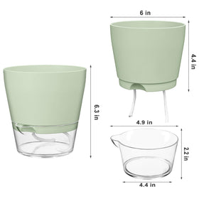 Hayder plant pot with cotton rope wick for consistent soil moisture.