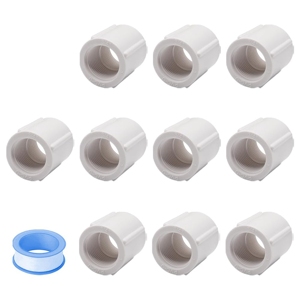 HayEastdor 10-pack PVC fittings set for garden irrigation setup.