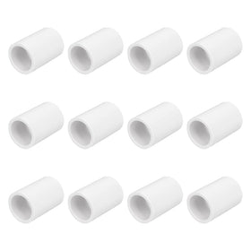 HayEastdor 12pcs half-inch PVC pipe coupling; ideal for quick irrigation connections.