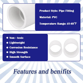 HayEastdor white PVC pipe fittings pack designed for weatherproof irrigation and pools.