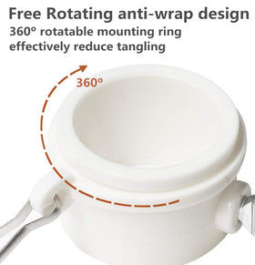 Hayodo tangle-free flag pole ring clip in black supports easy 1 inch installation and outdoor use.