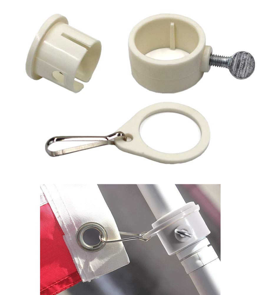 Hayodo durable plastic clip resists rust and weather for outdoor flag displays.