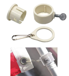 Hayodo durable plastic clip resists rust and weather for outdoor flag displays.