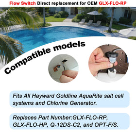 Hayward compatibility flow switch assembly ready for Aqua Rite systems.
