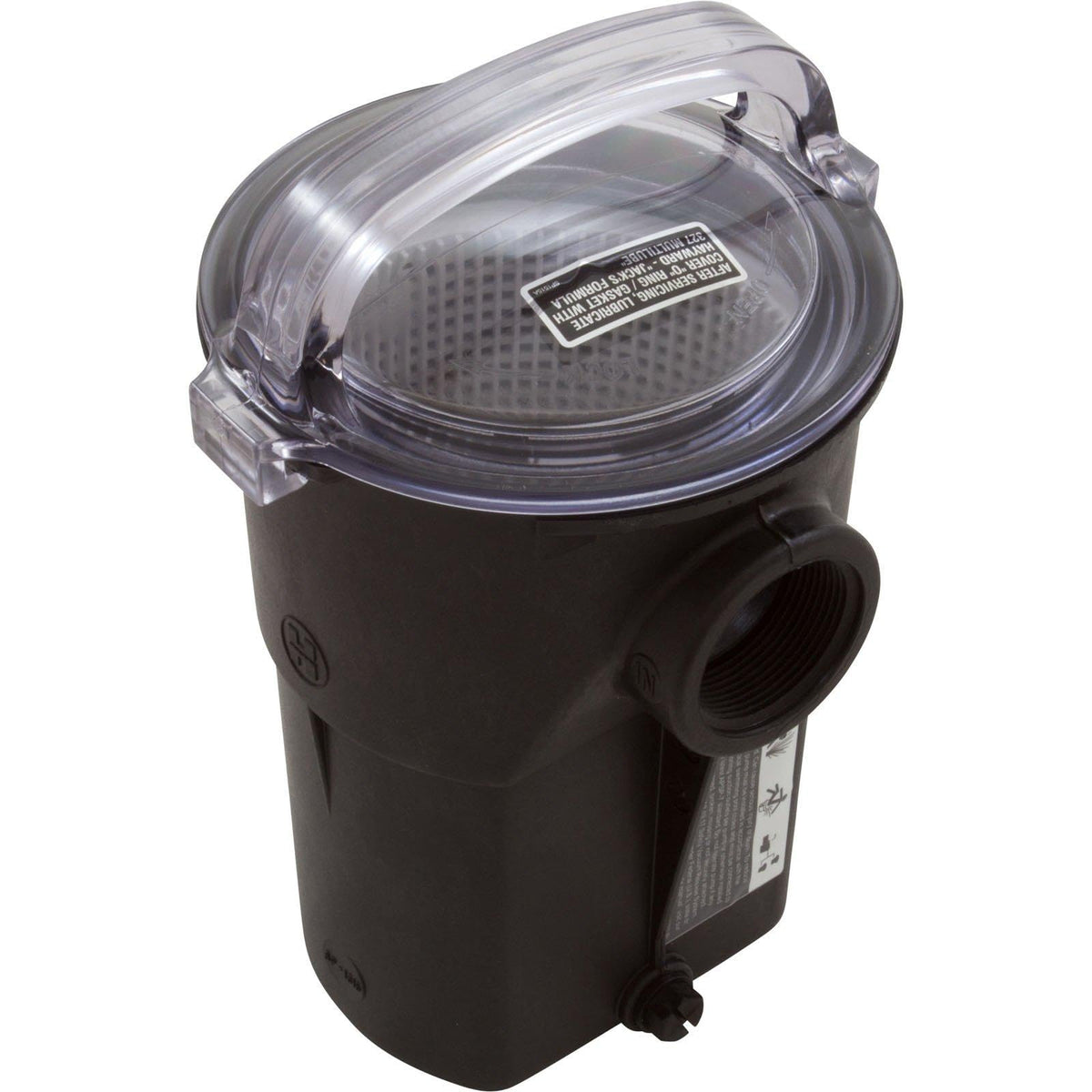 Hayward LX pump lid and basket assembly keeps debris out for smooth operation.