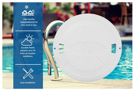 Hayward skimmer lid with precise SPX1070C/SP1070C dimensions for fit.